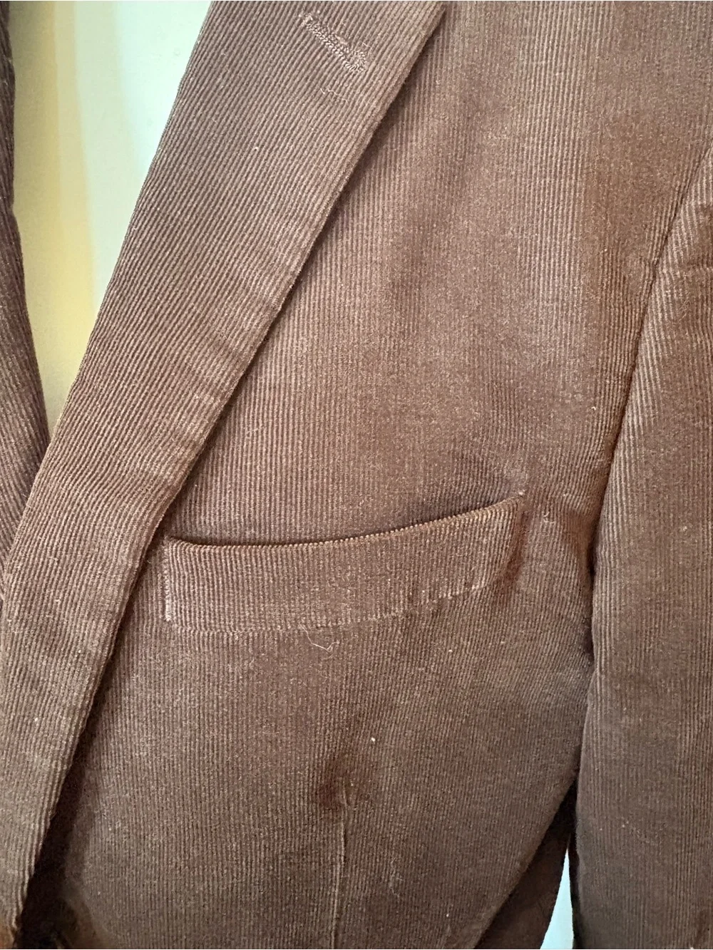 H&M Dark Brown Corduroy Blazer - Two-Button Sport Coat
